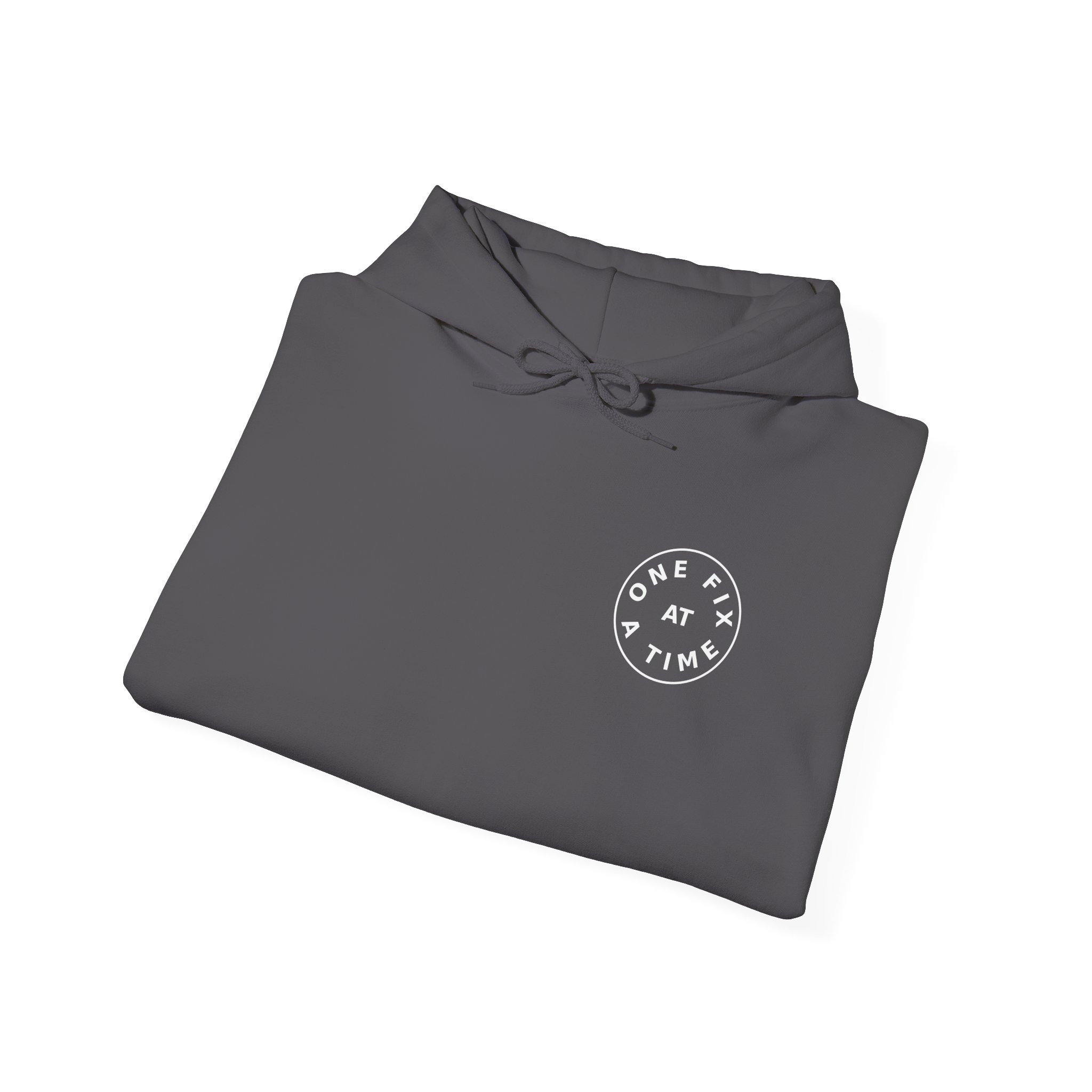 one fix at a time hoodie white logo