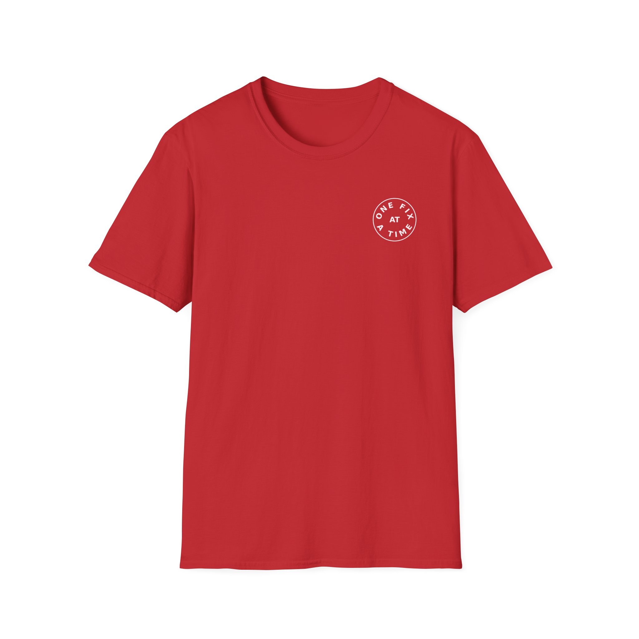 one fix at a time shirt white logo