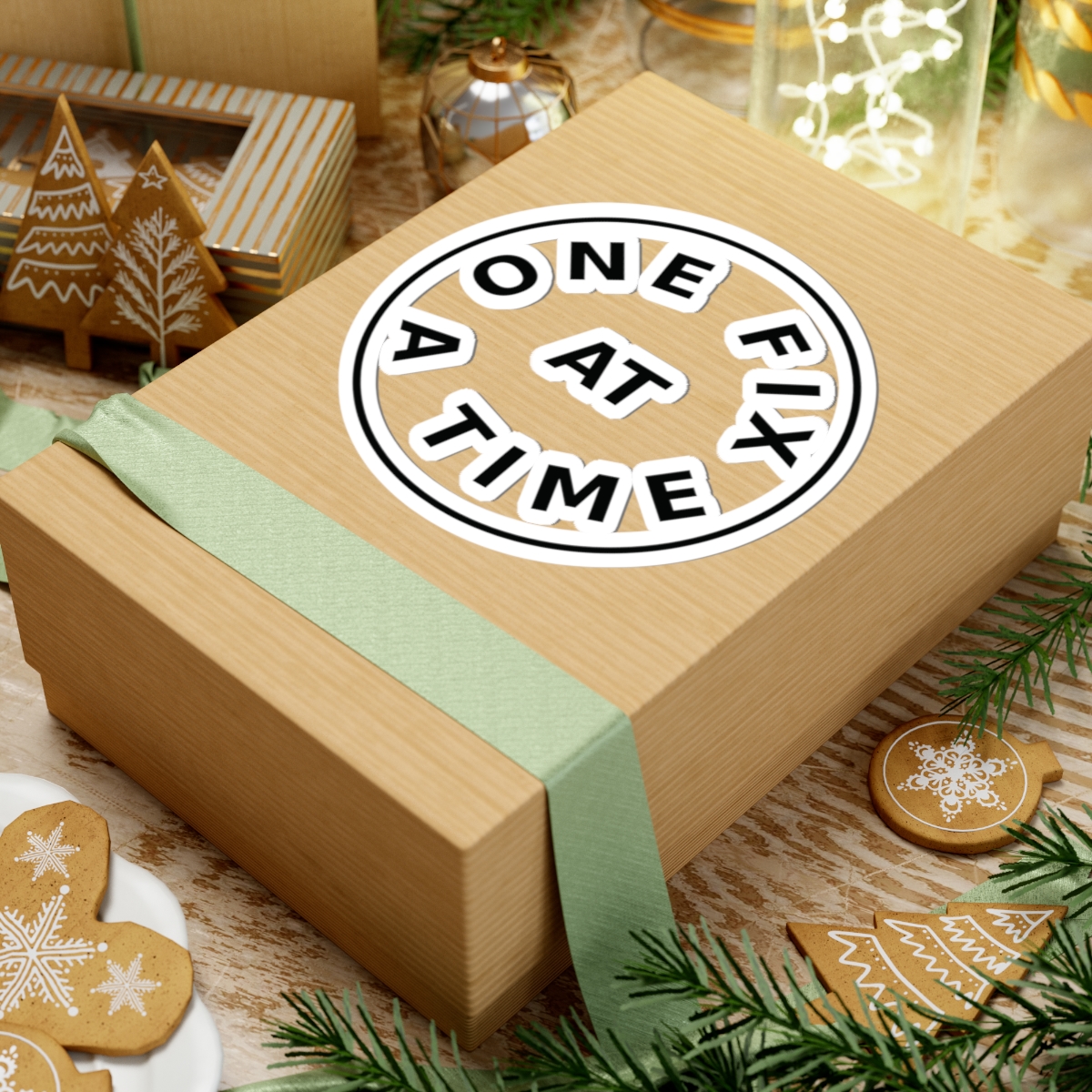 one fix at a time sticker