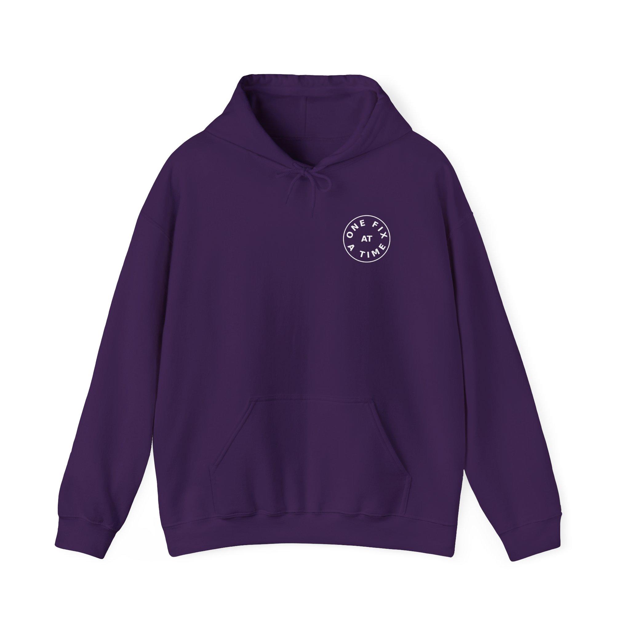 one fix at a time hoodie white logo