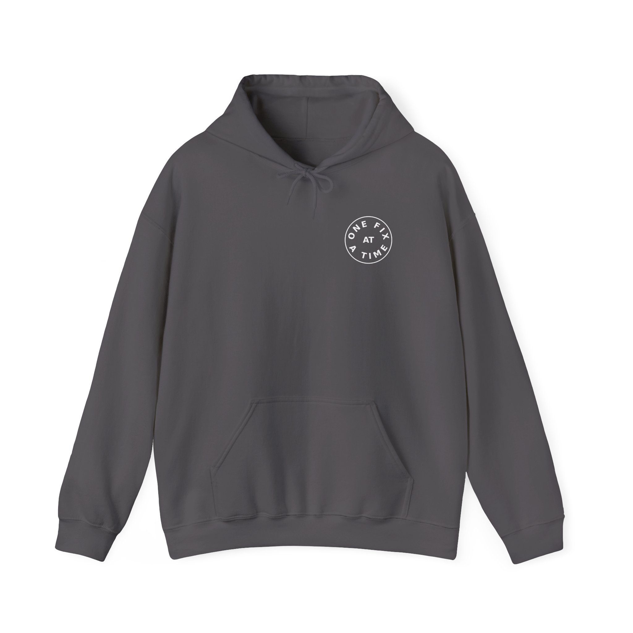 one fix at a time hoodie white logo