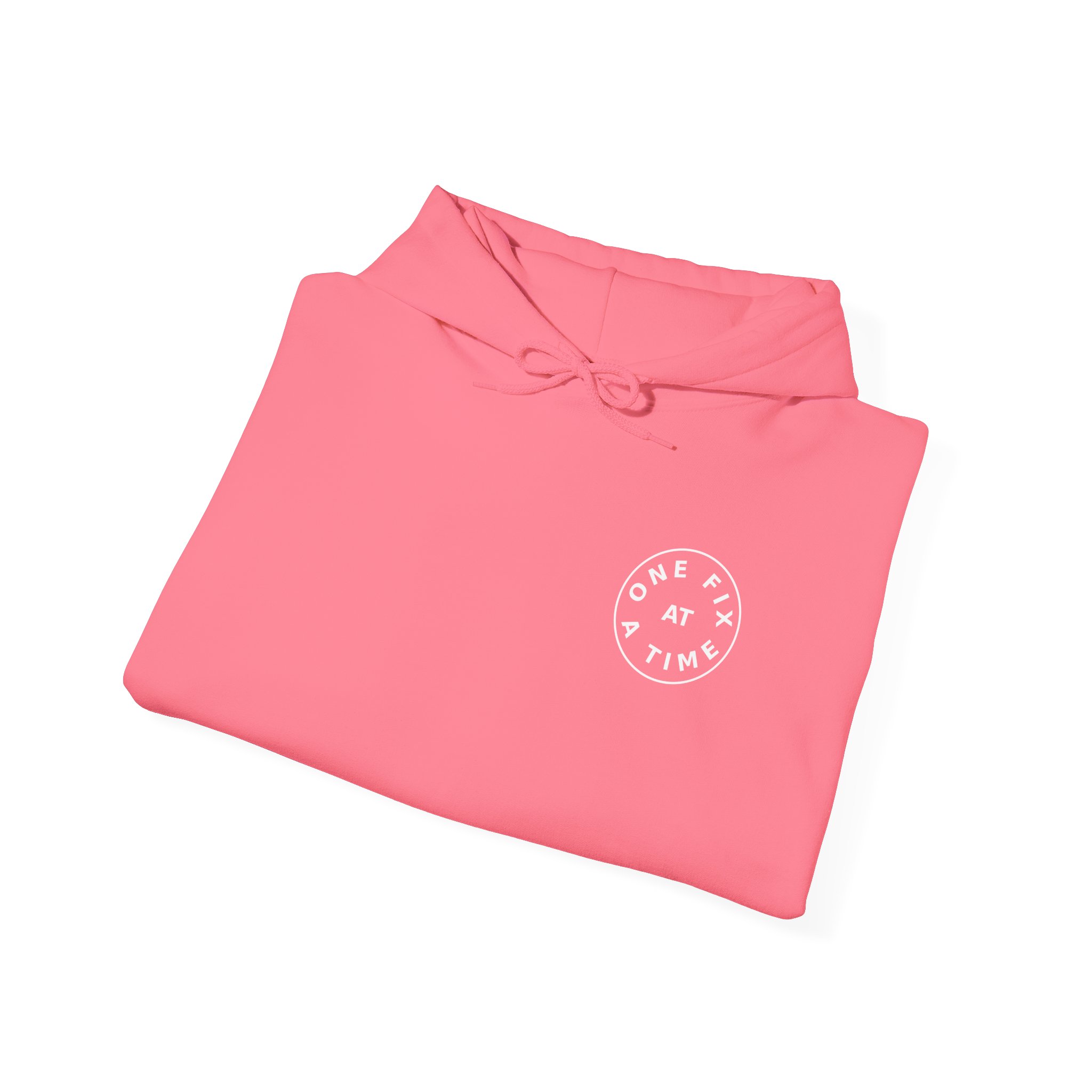 one fix at a time hoodie white logo