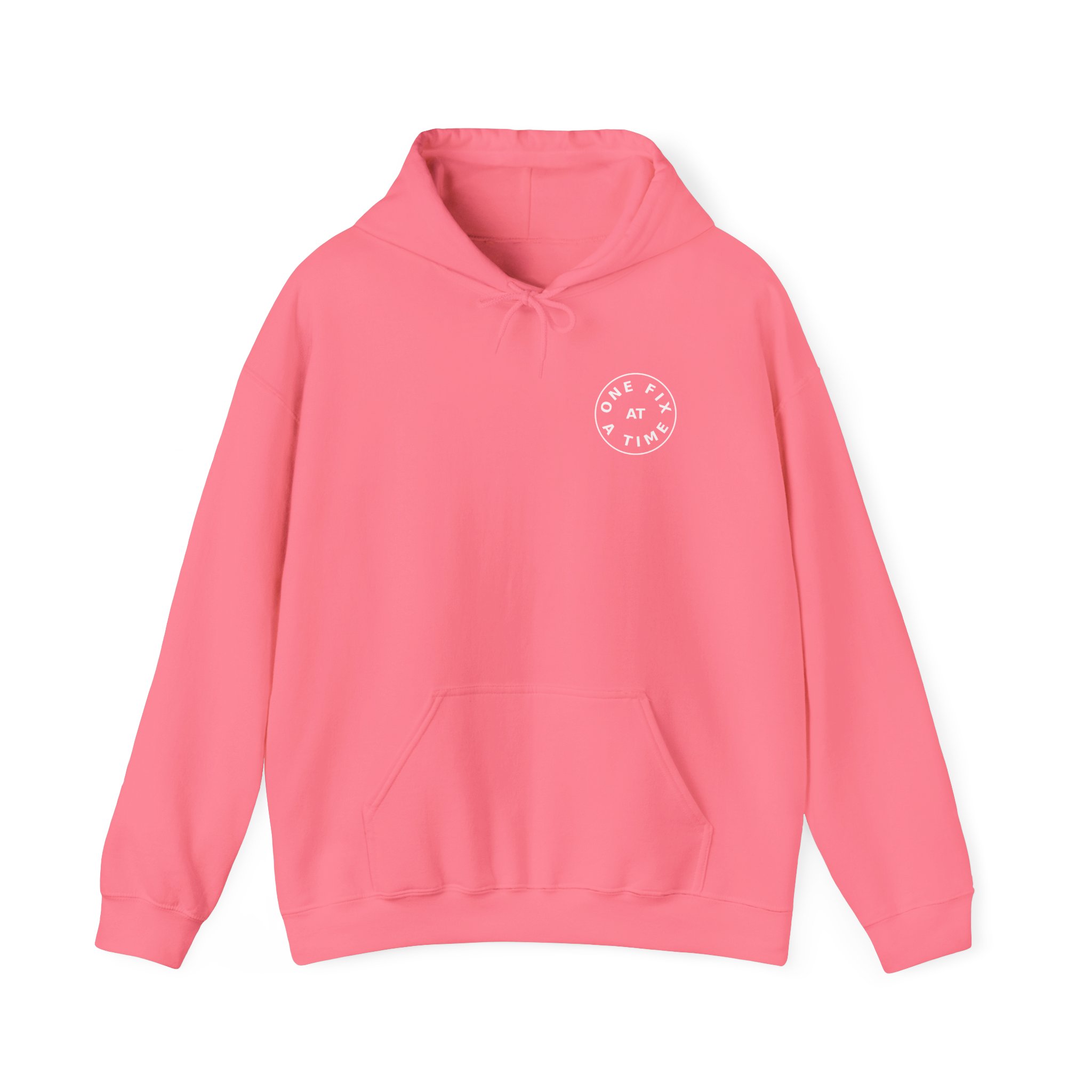 one fix at a time hoodie white logo