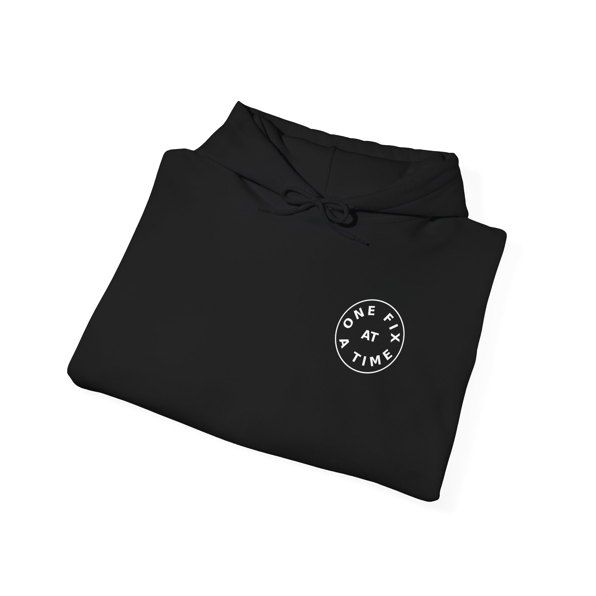 one fix at a time hoodie white logo