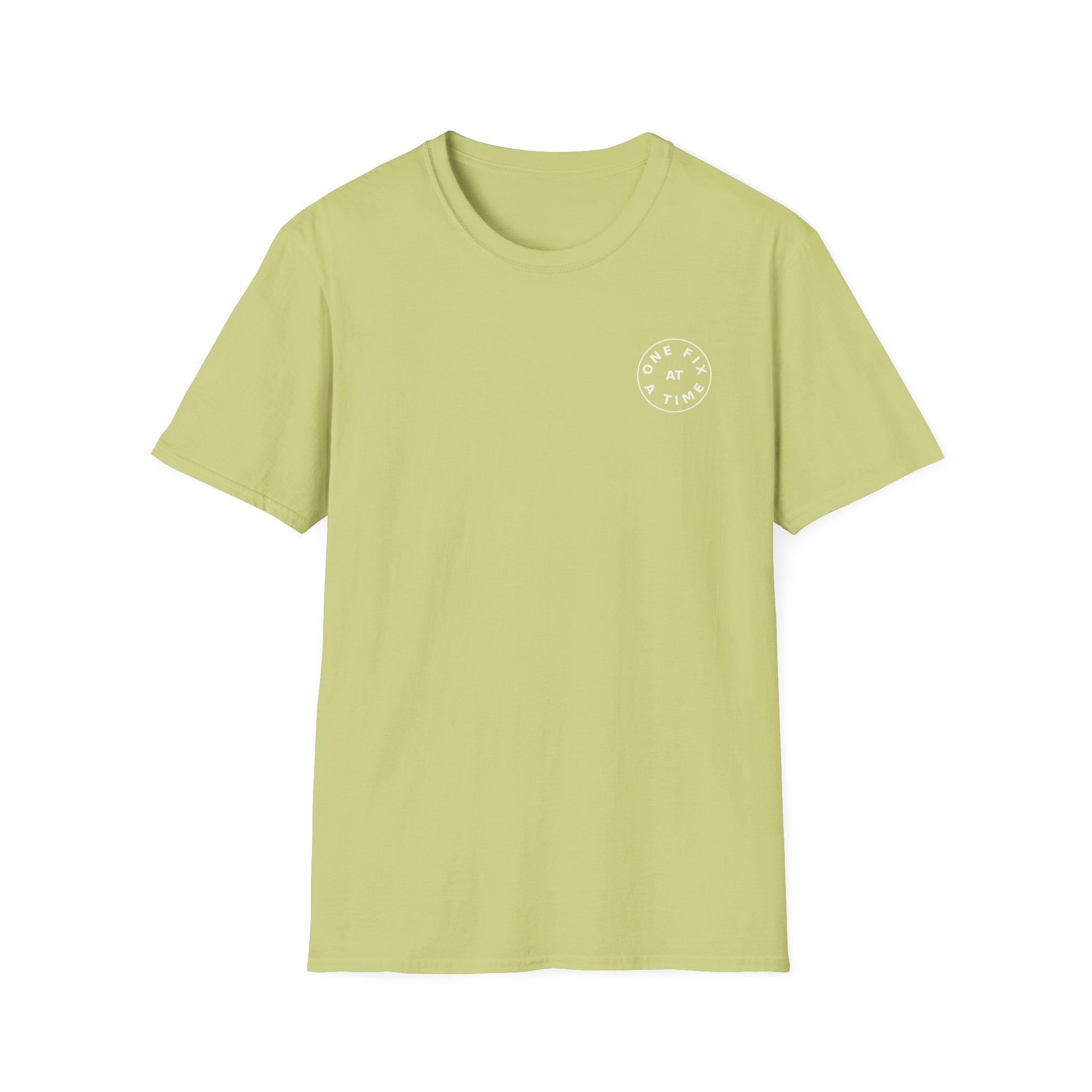 one fix at a time shirt white logo
