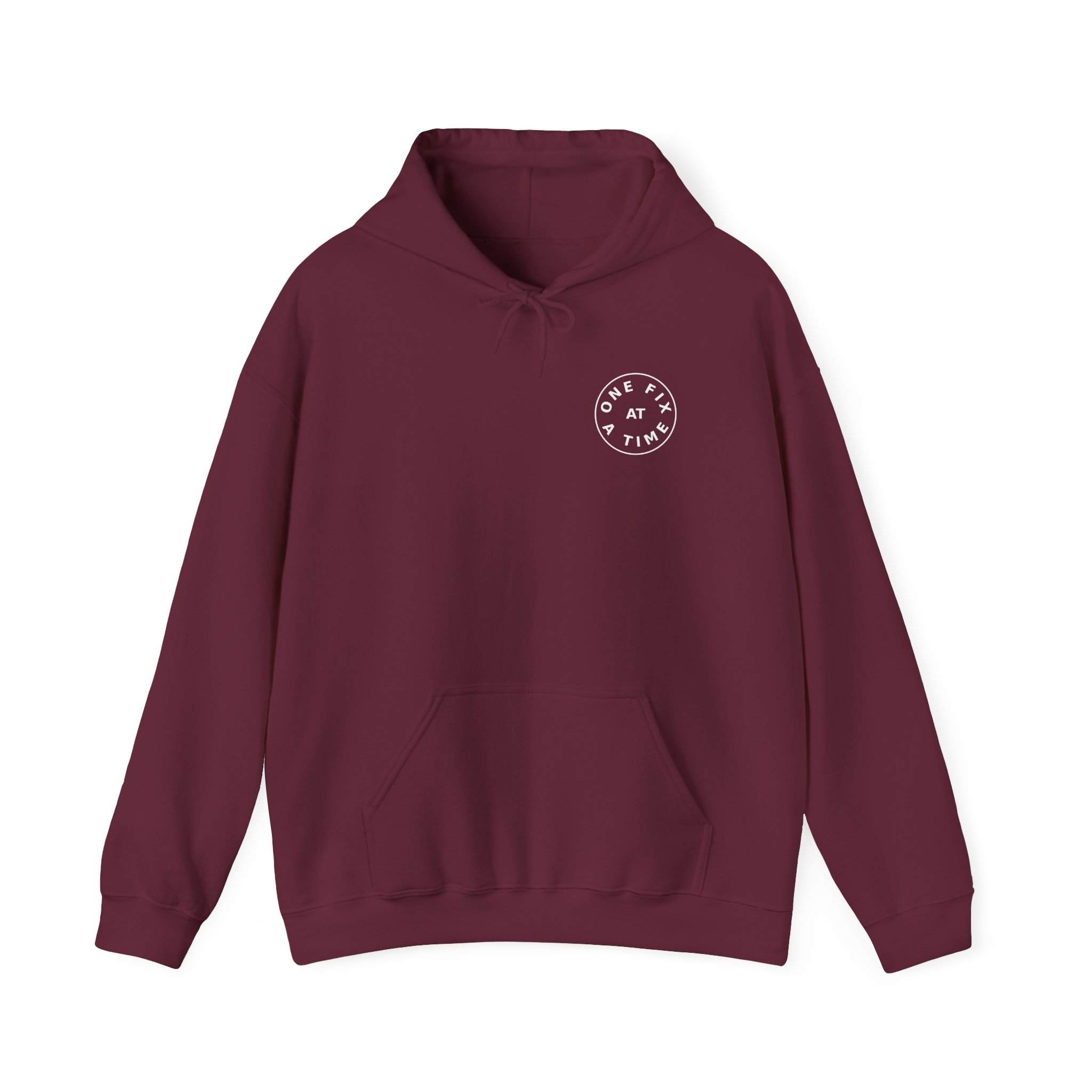one fix at a time hoodie white logo