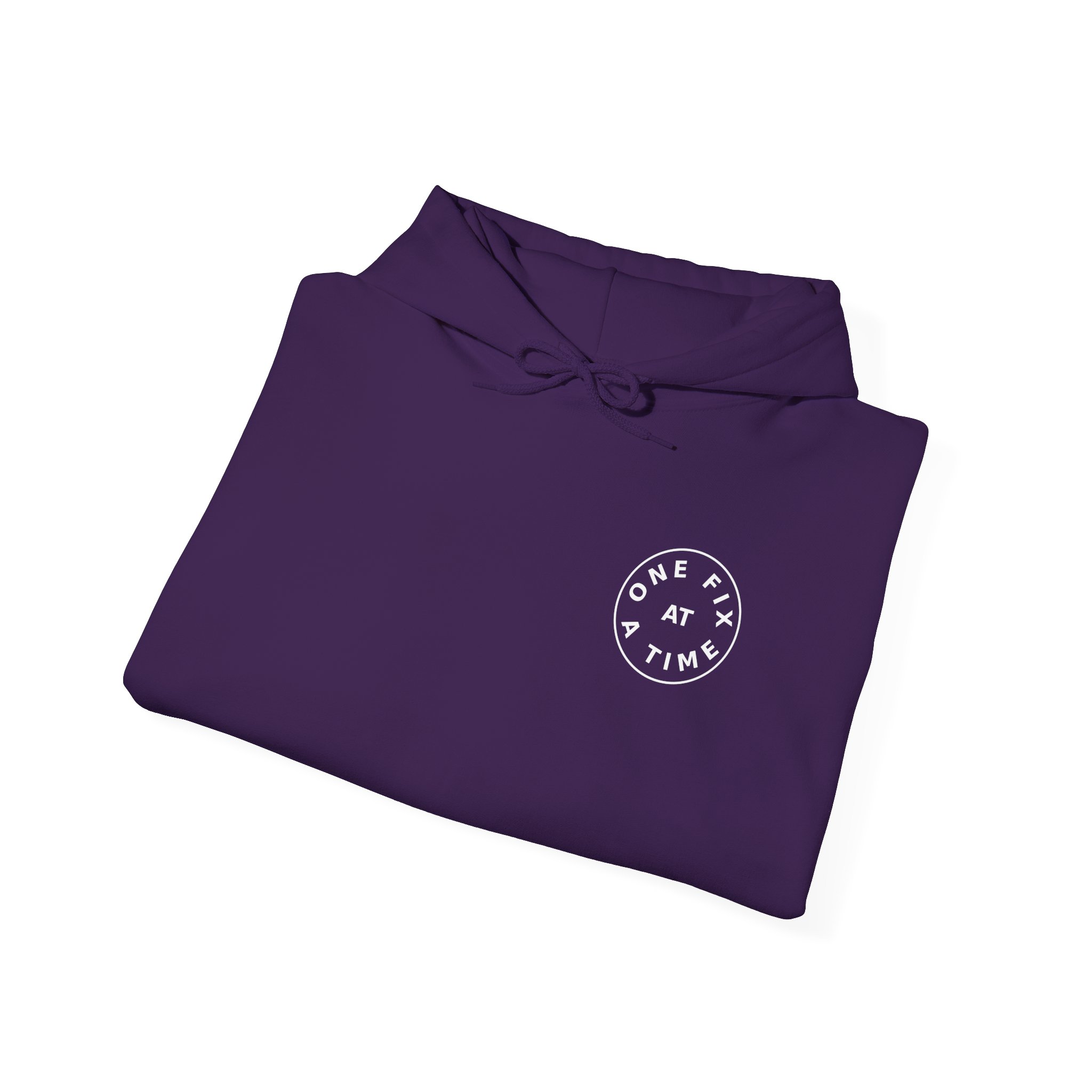 one fix at a time hoodie white logo